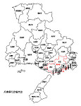 兵庫県の白地図