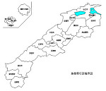 島根県の白地図