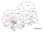 広島県の白地図