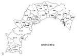 高知県の白地図
