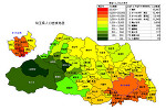 埼玉県の人口密度