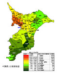 千葉県の人口密度
