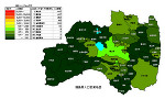 福島県の人口密度