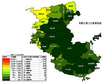 和歌山県の人口密度
