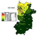 奈良県の人口密度