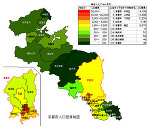 京都府の人口密度