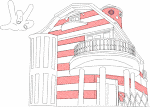 紅白の家