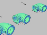 配管用エルボの３Ｄデータ　ｄｗｇ