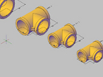 配管用チーズの３Ｄデータ　ｄｗｇ