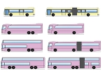 路線バスと観光バスのイラスト