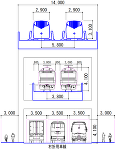 リニア新幹線+在来鉄道+道路併用高架