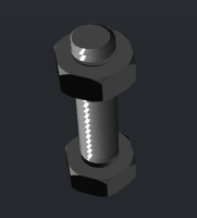 M10 ボルトナット 3D