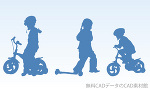  人物CADデータ＞人物＞遊ぶ子供＞DWG