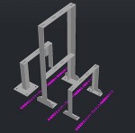 立上りケーブルラック用耐震架台 01