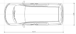 ワゴン車　平面図