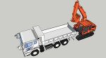 0.45バックホー・11tダンプ(カラー)
