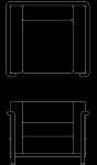 LC2チェア-立面&平面 ル・ゴルビジェ