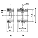 三菱電機[ノーヒューズ遮断器(ブレーカー)] NF30-CS