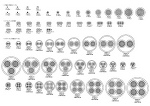 各種電線断面図（ＩＶ・ＶＶＦ・ＶＶＲ）