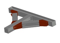3D支保工　H300-火打受ピース45