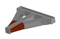3D支保工　H300-火打受ピース30