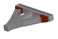 3D支保工　H300-火打受ピース60