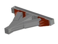 3D支保工　H300-火打受ボックス