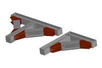 3D支保工　H350-火打受ピース45