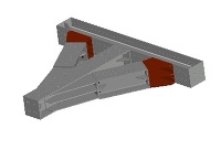 3D支保工　H400-火打受ピース60