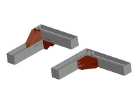 3D支保工　H400-隅部ﾌﾗｯﾄﾋﾟｰｽ