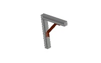 3D支保工　H200-方杖